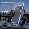 Support Voiture Universel TOPK – Support Téléphone Auto à Gravité – Fixation par Clip sur Grille d’Aération – Support Mobile Compatible Tous Téléphones