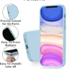 Coque en silicone liquide pour Apple iPhone 11, 12, 13, 14, 15, 16, 17 Pro Max, 17 Air, 16 Plus – Étui protecteur au style officiel d’origine.