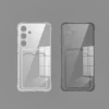 Coque en silicone avec fente pour carte transparente pour Samsung Galaxy S25 S24 S23 S22 S21 Plus Note 20 Ultra S20 FE - Coque de protection