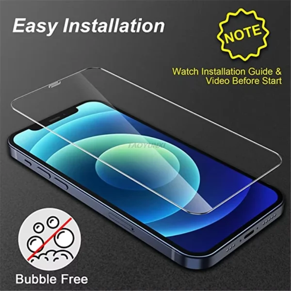 1-4 pièces verre de protection pour iPhone 17 16 15 14 13 12 11 Pro XR X XS Max protecteurs d'écran pour iPhone 7 8 6 Plus 12 13 Mini verre