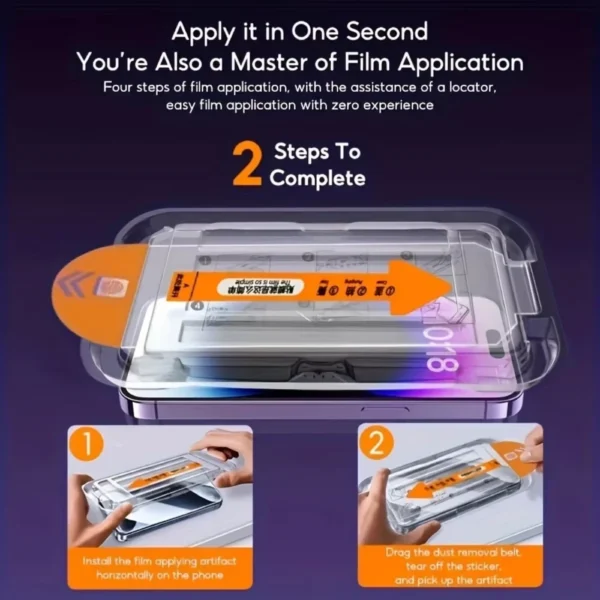 Protecteur d'écran HD facile à installer, 1 à 5 pièces, pour iPhone 17 16 13 Pro Max 11 15 14 16e 12 Mini XR X Xs 7 8 Plus, verre trempé à l'air