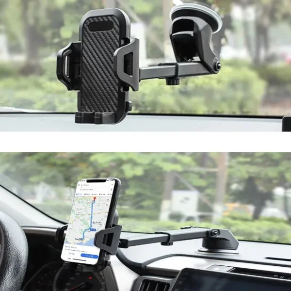 Ventouse Support de téléphone de voiture Support ventouse Smartphone Support de cellule Mobile dans le Support de voiture pour iPhone Xiaomi Huawei Samsung